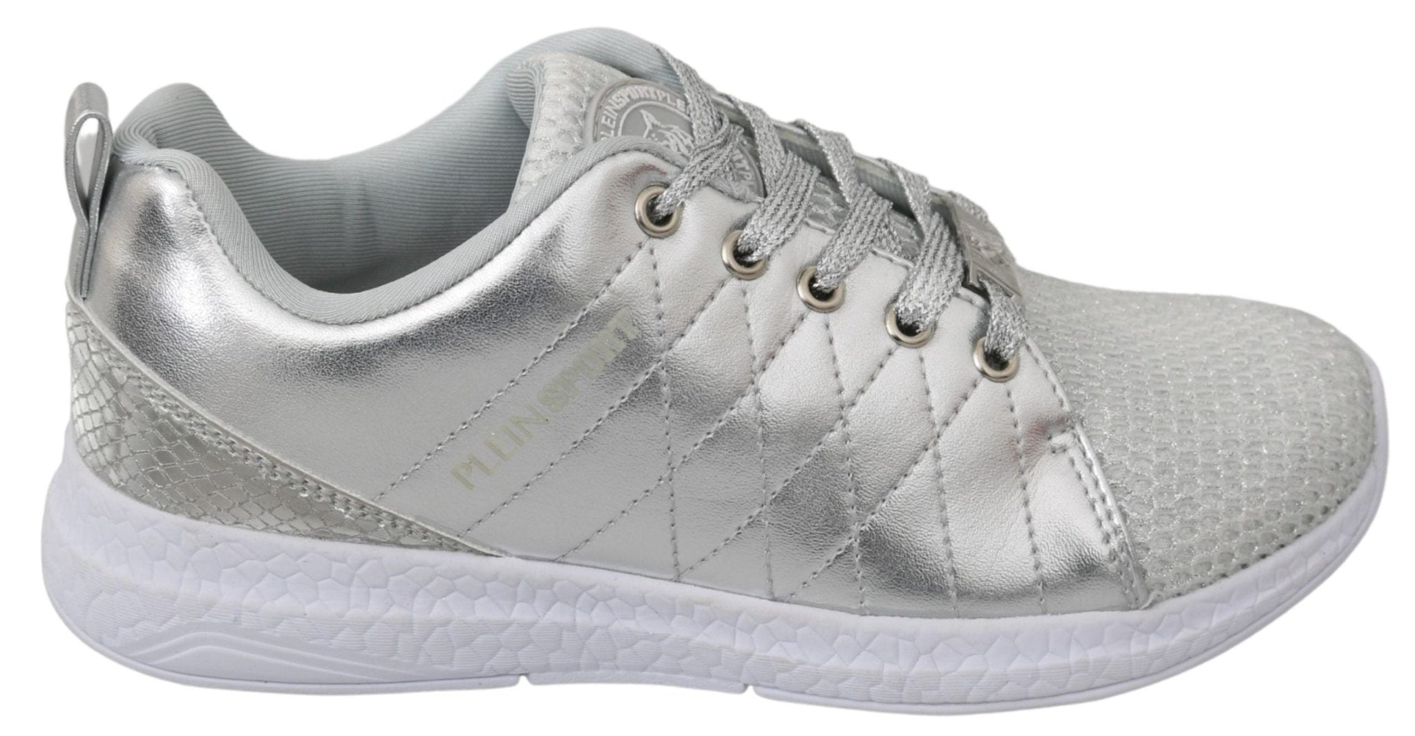 Philipp Plein Gisella Silver Polyester Sneakers Shoes - Dani Dyers