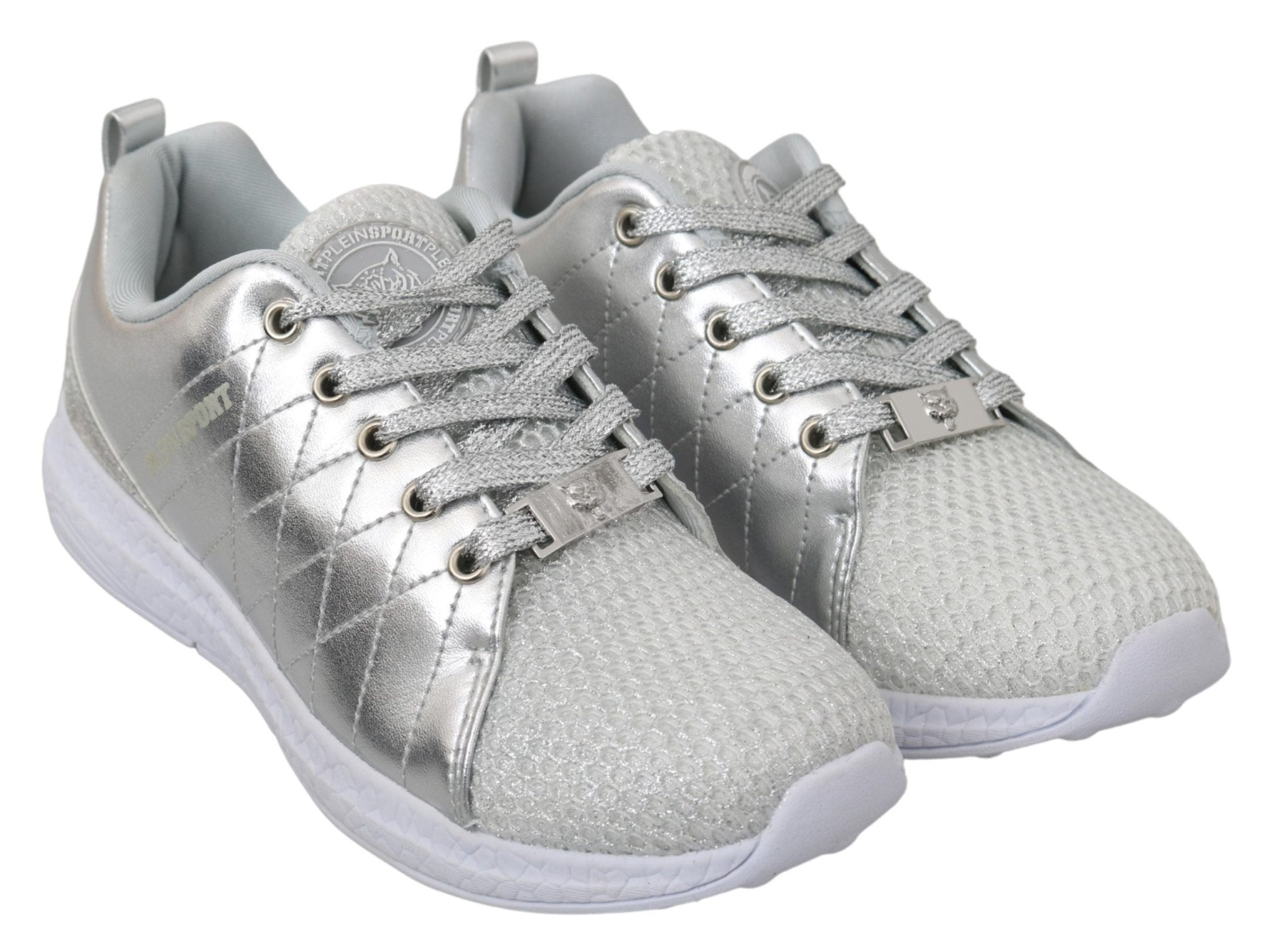 Philipp Plein Gisella Silver Polyester Sneakers Shoes - Dani Dyers