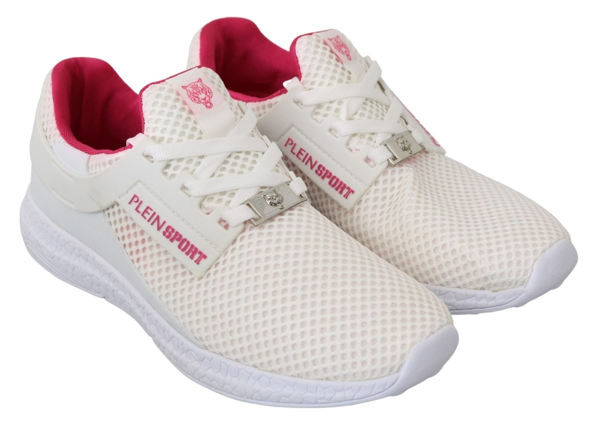 Philipp Plein White Pink Polyester Becky Sneakers Shoes - Dani Dyers