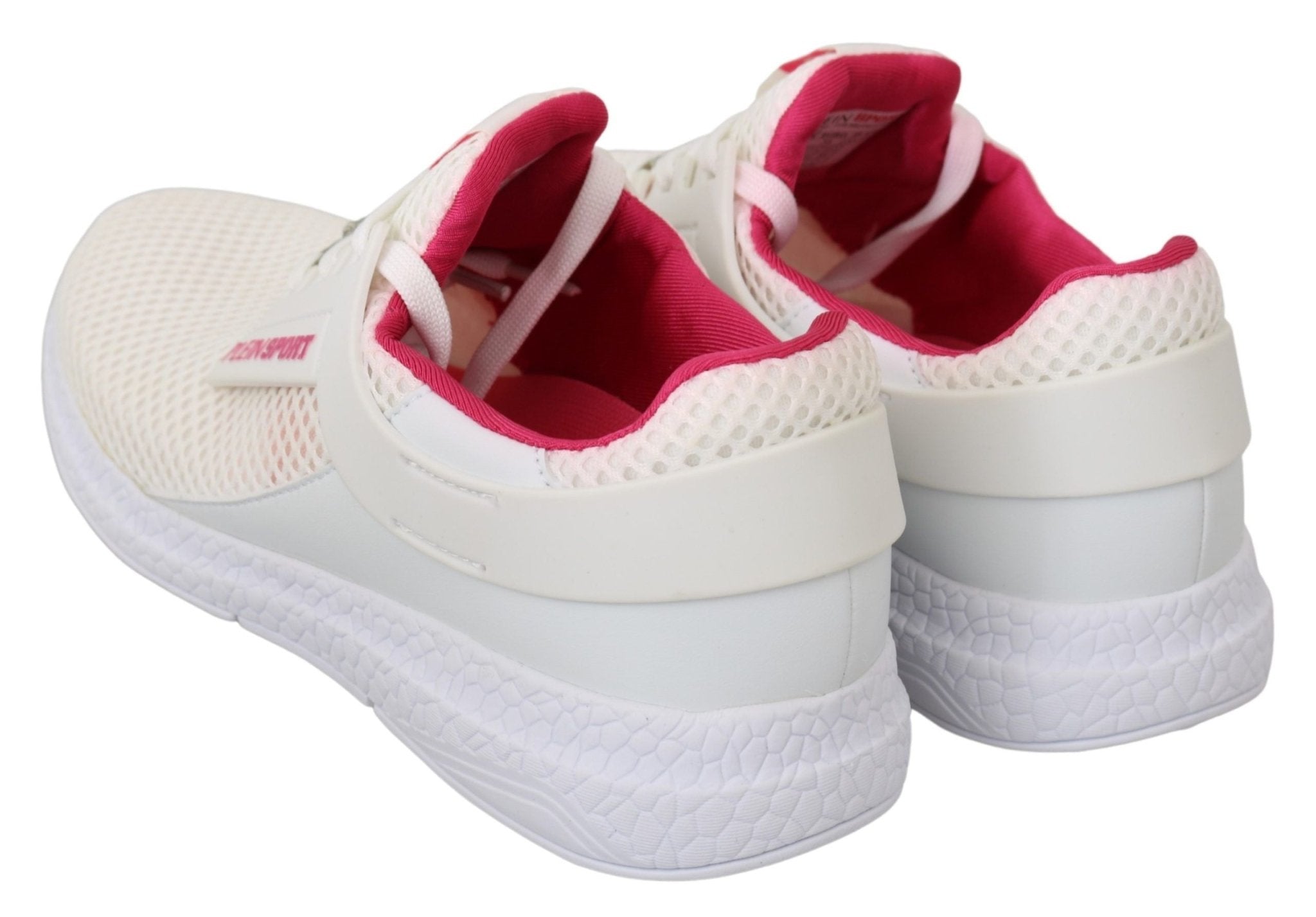 Philipp Plein White Pink Polyester Becky Sneakers Shoes - Dani Dyers