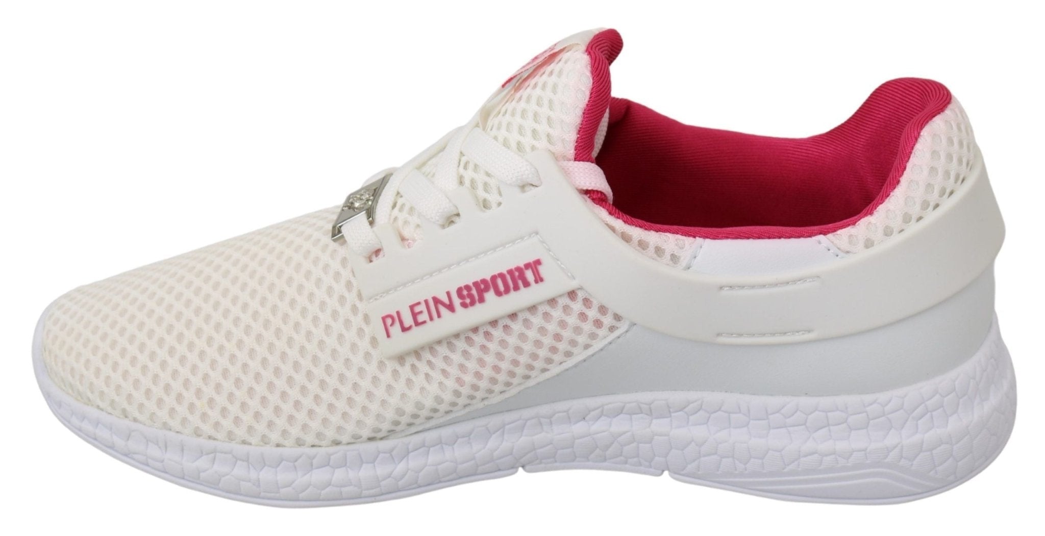 Philipp Plein White Pink Polyester Becky Sneakers Shoes - Dani Dyers