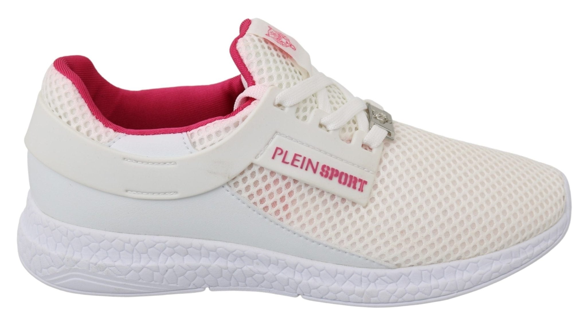 Philipp Plein White Pink Polyester Becky Sneakers Shoes - Dani Dyers