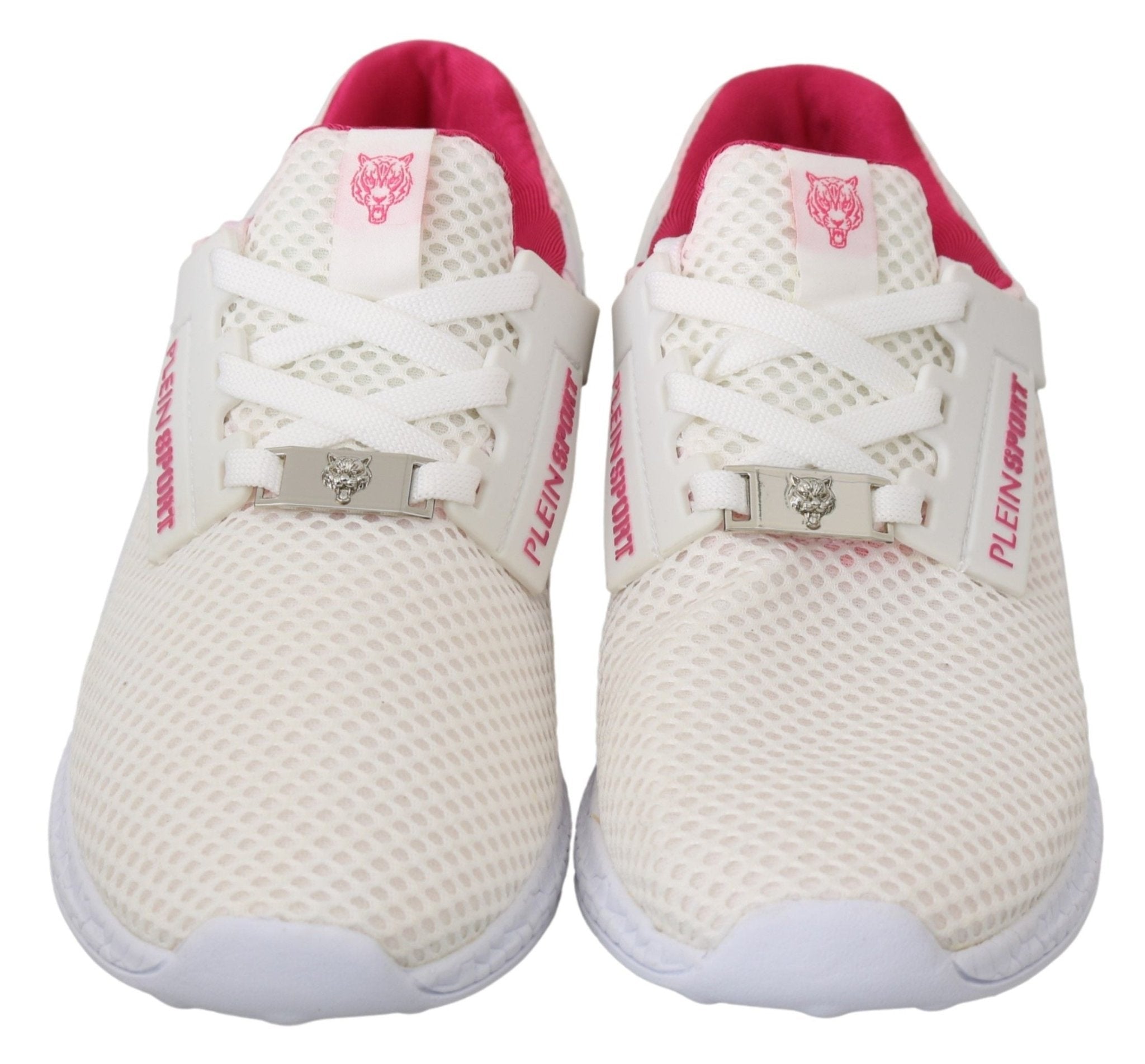 Philipp Plein White Pink Polyester Becky Sneakers Shoes - Dani Dyers