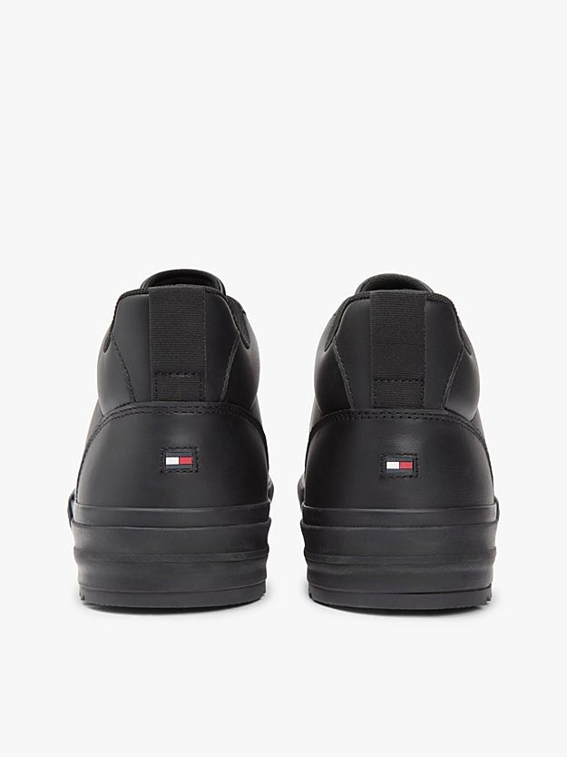 Tommy Hilfiger Men's Leather Serrated Mid - Top Trainers - Dani Dyers