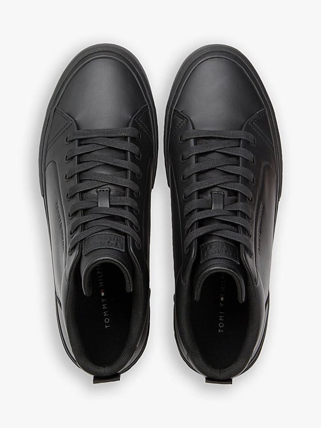 Tommy Hilfiger Men's Leather Serrated Mid - Top Trainers - Dani Dyers