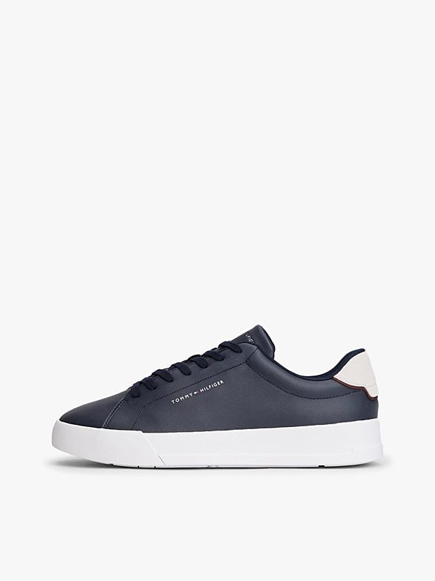 Tommy Hilfiger Men's Logo Court Trainers With Leather - Dani Dyers