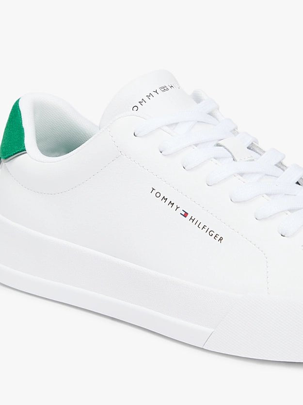 Tommy Hilfiger Men's Logo Court Trainers With Leather - Dani Dyers