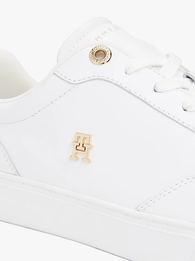 Tommy Hilfiger Women's Leather TH Monogram Plaque Court Trainers - Dani Dyers