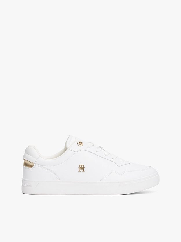 Tommy Hilfiger Women's Leather TH Monogram Plaque Court Trainers - Dani Dyers