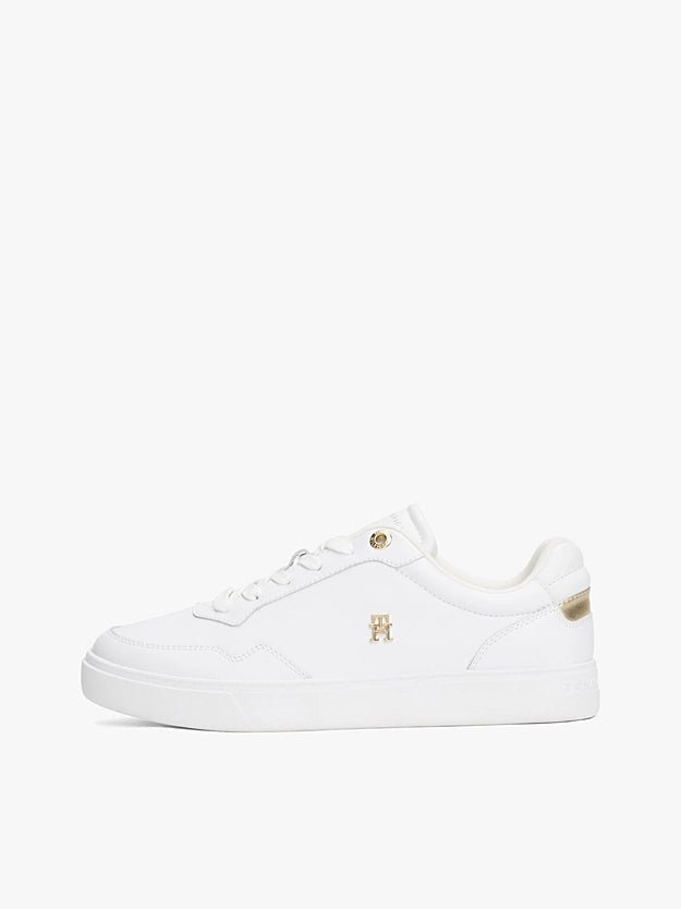 Tommy Hilfiger Women's Leather TH Monogram Plaque Court Trainers - Dani Dyers