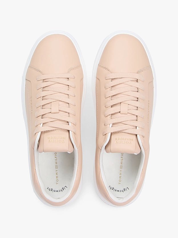 Tommy Hilfiger Women's Lightweight Leather Cupsole Court Trainers - Dani Dyers